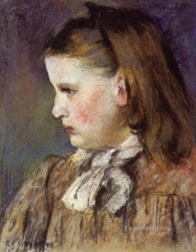 Camille Pissarro Painting - retrato de eugenie estruc 1876 Camille Pissarro